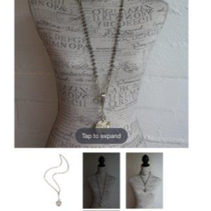 French Kande Labradorite and Honfleur Chain with Ministry Medallion NWOT